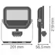 LEDVANCE reflektor (floodlight) 41W/27W 6000lm/840/100° IP66 100Y ;bílá senzor