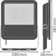 LEDVANCE reflektor (floodlight) FL.A.VAL 72W 9200lm/830/48x92° IP65 70Y ;černá