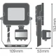 LEDVANCE reflektor (floodlight) FL COMP VAL 10W 1000lm/840/100° IP65 50Y ;černá