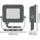 LEDVANCE reflektor (floodlight) FL COMP VAL 10W 1000lm/865/100° IP65 50Y ;bílá