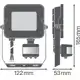 LEDVANCE reflektor (floodlight) FL COMP VAL 20W 2000lm/840/100° IP65 50Y ;černá