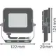 LEDVANCE reflektor (floodlight) FL COMP VAL 20W 2000lm/865/100° IP65 50Y ;černá