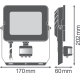 LEDVANCE reflektor (floodlight) FL.COMP.VAL 50W 5000lm/840/100° IP65 50Y ;černá˙