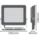 LEDVANCE reflektor (floodlight) FL COMP VAL 80W 9000lm/865/100° IP65 50Y ;černá