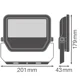 LEDVANCE reflektor (floodlight) FL.P.PS 41W/27W 6000lm/865/100° IP66 100Y ;černá