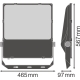 LEDVANCE reflektor (floodlight) FL.PFM 290W 36200lm/830/60° IP66 100Y ;černá˙