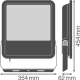 LEDVANCE reflektor (floodlight) FLOODLIGHT.PFM 200W 22000lm/830 IP65 70Y ;černá˙