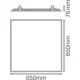 LEDVANCE rémeček pro vestanou montáž pro panel 62x62 cm;