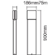 LEDVANCE sloupek Endura 12.5W 890lm/830/122 ° IP44 ;šedá˙