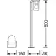 LEDVANCE sloupek EnduraC Cascade 1xE27 IP44 80cm čirá/tm.šedá˙