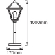 LEDVANCE sloupek EnduraC Trad 1xE27 IP44 100cm černá/zlatá˙