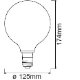 LEDVANCE SMART+ filam.globe G125 6W/53W E27 2400K 680lm Dim 15Y zlatá ZB