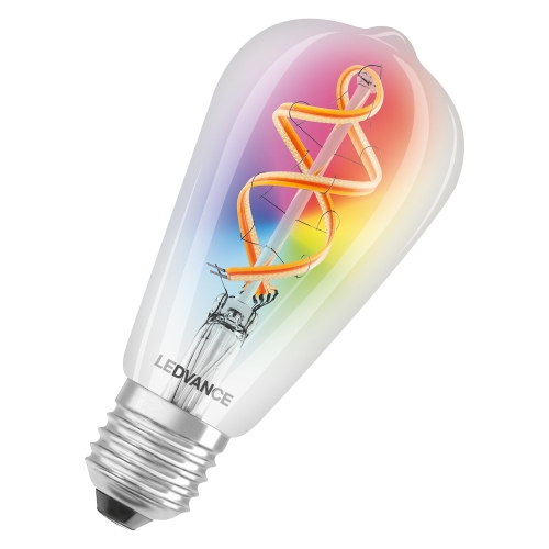 LEDVANCE SMART+ filam.žárovka Edison 4.5W/30W E27 RGBW 300lm Dim 15Y WIFI˙