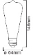 LEDVANCE SMART+ filam.žárovka ST60 6W/53W E27 2400K 680lm Dim 15Y zlatá ZB˙