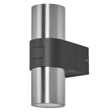 LEDVANCE SMART+ nástěnné svítidlo RotaryUpDown 10W 800lm/830 IP44 tm.šedá WIFI˙