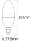 LEDVANCE SMART+ svíčka B38 5W/40W E14 2700K 470lm Dim 20Y BT˙