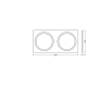 LEDVANCE SPOT FRAME 100X200 2X D68 WT       LEDV