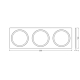 LEDVANCE SPOT FRAME 100X300 3X D68 BK       LEDV
