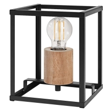 LEDVANCE stolní lampička  DECOR.NAIROBI.T 1xE27 ; černá/dřevo