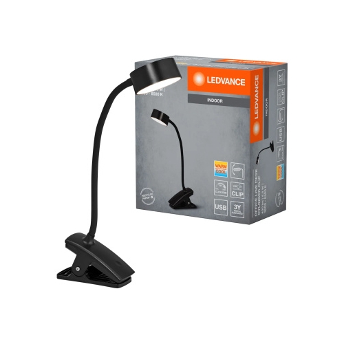 LEDVANCE Stolní lampy 4,8W 230V 221lm 3000K IP20 25Y CYLCL TW D Černá