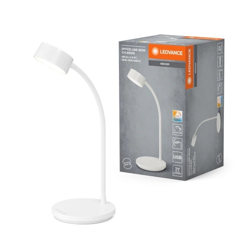 LEDVANCE Stolní lampy 4,8W 230V 328lm 3000K IP20 25Y CYL D Bílá