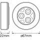 LEDVANCE svít.bater.LED DOT-IT.CLASSIC 0.23W 10lm/870 ;stříbrná