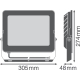 LEDVANCE svít.flood.LED FL.COMP.VAL 125W 13500lm/840/100° IP65 50Y ;černá