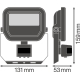 LEDVANCE svít.flood.LED FLOODLIGHT.PFM 10W 1100lm/830 IP65 70Y ;bílá senzor