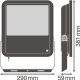 LEDVANCE svít.flood.LED FLOODLIGHT.PFM 125W 15000lm/840 IP65 70Y ;černá sou.sen