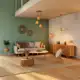 LEDVANCE závěsné svítidlo Decor Raffia 3xE27 IP20 ; zelená