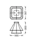 LEDVANCE závěsné svítidlo Decor Tetragon 23W 2500lm/830 IP20 click.Dim; černá