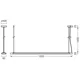 LEDVANCE závěsné svítidlo Office.Slab 24W 2400lm/840 IP20 1.2m Dim ; bílá