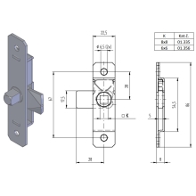 LIDOKOV zámek 01.356 s otvorem 6x6mm