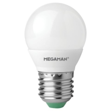 MEGAMAN LED lustre P45 4.9W/40W E27 2700K 470lm NonDim 15Y opál