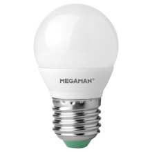 MEGAMAN LED lustre P45 5.5W/40W E27 4000K 470lm NonDim 15Y opal