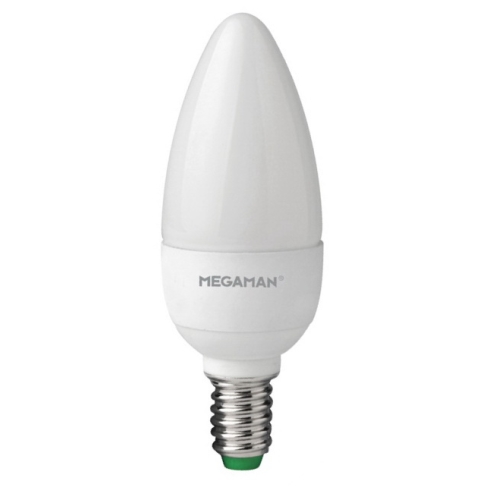 MEGAMAN LED svíčka B35 4.9W/40W E14 6500K 470lm NonDim 15Y opál