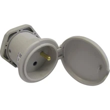 METRODIS zásuvka vestavná bílá do prac desky prům.45mm 2P+E