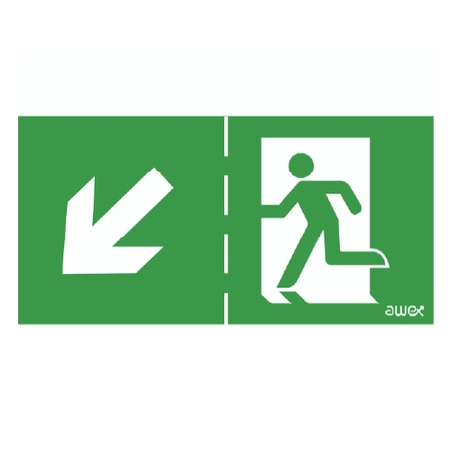 MODUS piktogram P22M schody vlevo dolu 125x250mm ;pro HELIOS