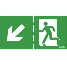 MODUS piktogram P22S schody vlevo dolu 100x300mm