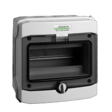 NOARK rozvodnice na omítku PHS 8T 8mod. IP65 průhledná dvířka bílá N/PE