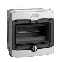 NOARK rozvodnice na omítku PHS 8T 8mod. IP65 průhledná dvířka bílá N/PE