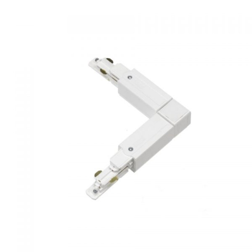 NORD ALUM napáječ/konektor tvar-L XTSC635-3 vnější k GlobalTrac DALI ;bílá