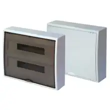 OEZ rozvodnice na omítku RZG-N-2S40 40mod. IP40 plná dvířka bílá N/PE