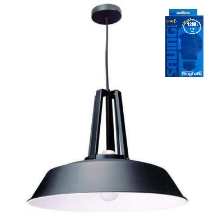 ORGANIC.LIGHT závěsné svítidlo FAKTOR 1x14W pr.43 +závěs +žárovka; černá˙