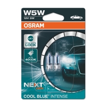 OSRAM autožárov. W5W COOL BLUE 2825CBN-02B 5W 12V W2.1x9.5D BL2