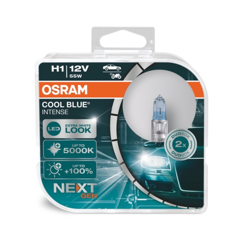 OSRAM autožárovka H1 COOL BLUE INTENSE.NG 64150CBN 55W 12V P14.5s HCBox-2ks