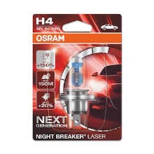 OSRAM autožárovka H4 NIGHT BREAKER LASER 64193NL 60/55W 12V P43t blistr