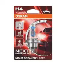OSRAM autožárovka H4 NIGHT BREAKER LASER 64193NL 60/55W 12V P43t blistr