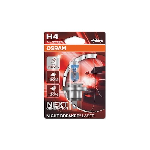 OSRAM autožárovka H4 NIGHT BREAKER LASER 64193NL 60/55W 12V P43t blistr