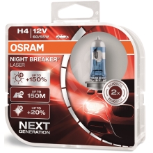 OSRAM autožárovka H4 NIGHT BREAKER LASER 64193NL 60/55W 12V P43t HCBox-2ks